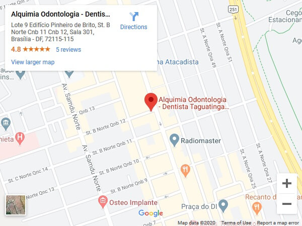 Mapa Dentista Taguatinga Norte